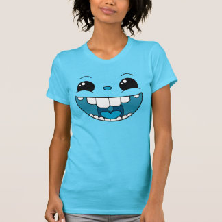 Double Happy Blue Face Ladys T - Shirt