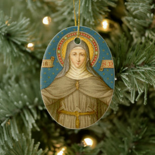 Double Image St. Clare of Assisi (SAU 027) Keramik Ornament