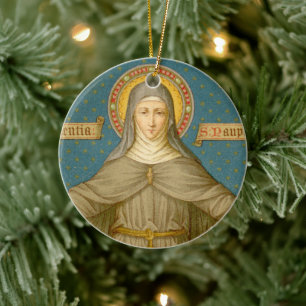 Double Image St. Clare of Assisi (SAU 027) Keramik Ornament