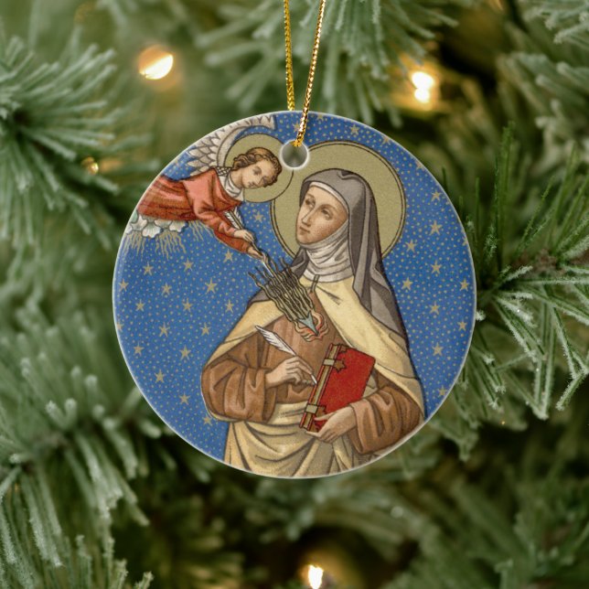 Double Image St. Teresa of Avila (SAU 28) Keramik Ornament (Baum)