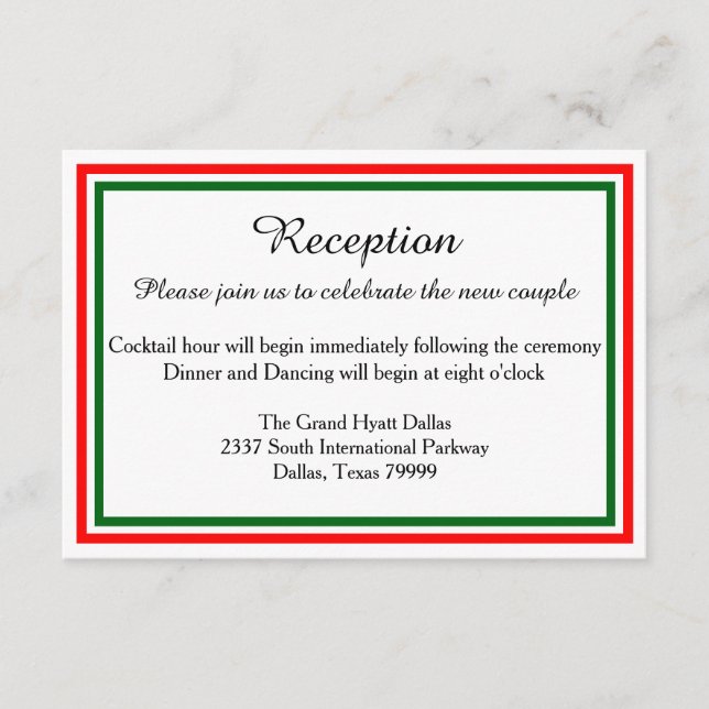 Double Invitation de Noël pour la réception de fin (Devant)