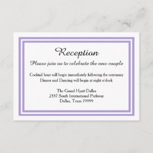 Double Lavender Trim - Empfang Invision Begleitkarte