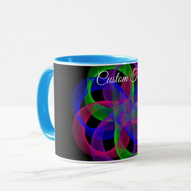 Double Loop Mesh Geometric Coffee Mug Tasse (Vorderseite Links)
