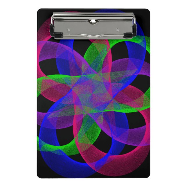 Double Loop Mesh Geometric Mini Clipboard Mini Klemmbrett (Vorderseite)