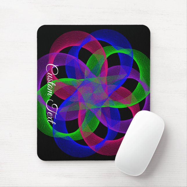 Double Loop Mesh Geometric Mouse Pad Mousepad (Mit Mouse)