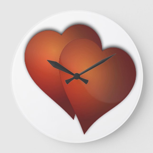 DOUBLE LOVE GROßE WANDUHR (Vorderseite)