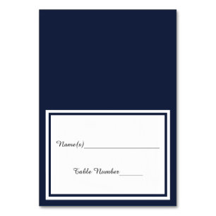 Double Navy Trim - Escort Card Tischnummer