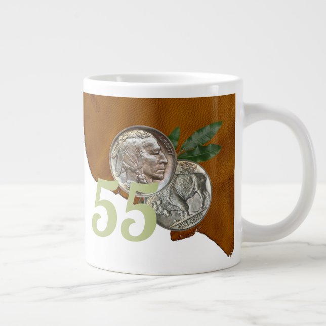 Double Nickel "55" Geburtstag Jumbo-Tasse (Rechts)