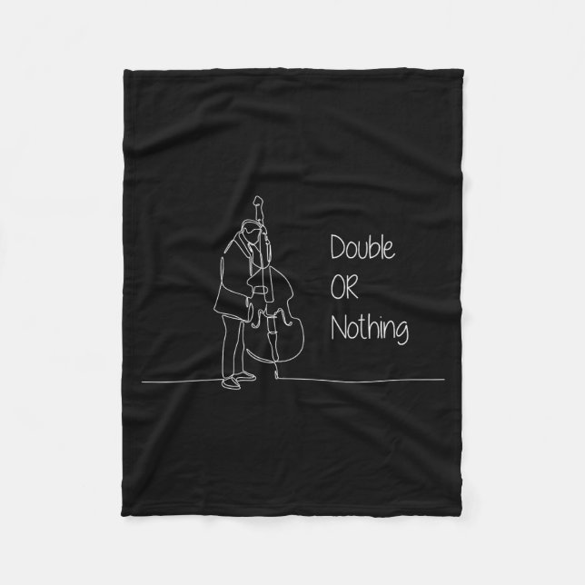 Double Or Nothing Funny Double B Pun Standup Bist  Fleecedecke (Vorderseite)