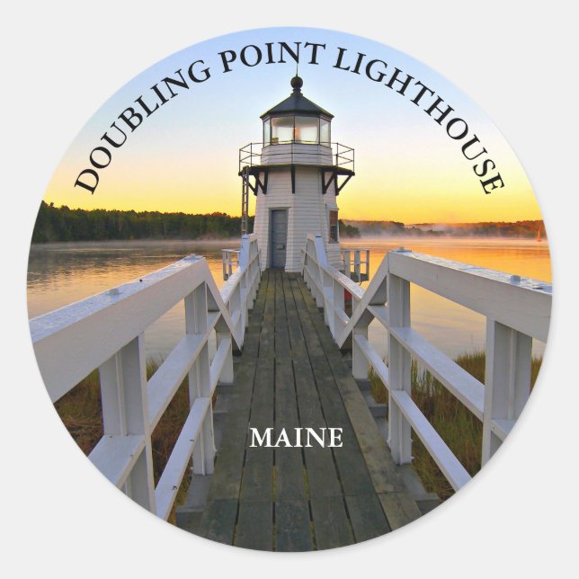 Double phare de Point, Stickers ronds du Maine (Devant)