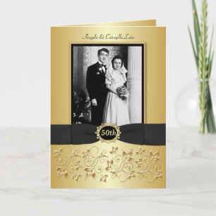Double photo 50e anniversaire de la carte d'invita