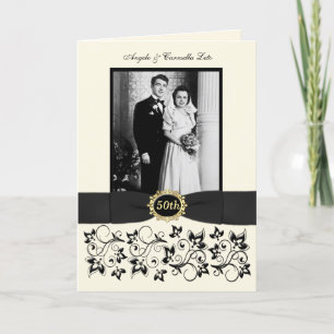 Double photo 50e anniversaire de la carte d'invita
