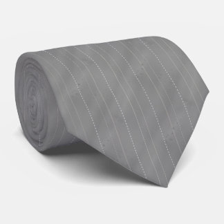 Double Pinstriped | Med. Gray Krawatte