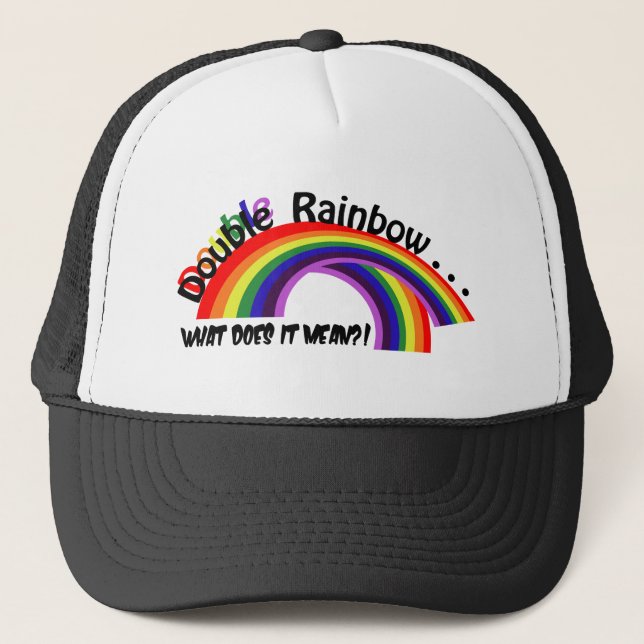 Double Rainbow Hat Truckerkappe (Vorderseite)