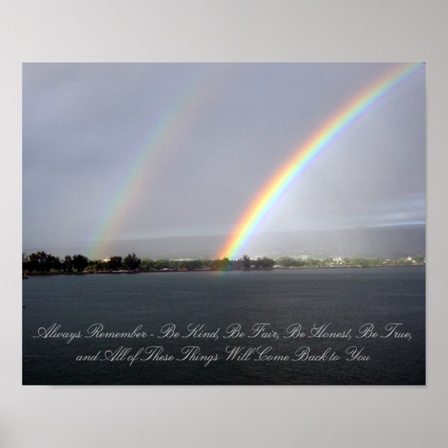 Double Rainbow Photographic Poster (Vorne)