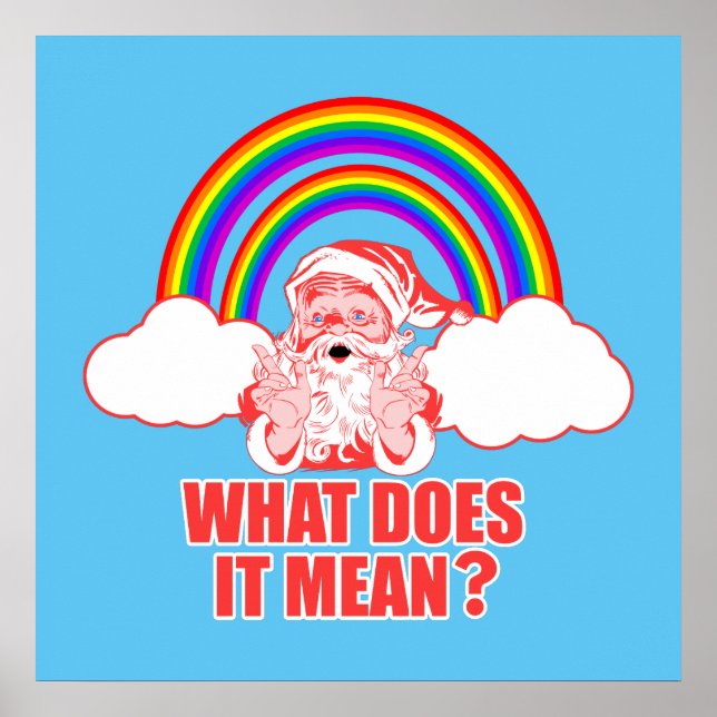Double Rainbow Santa Claus Poster (Vorne)
