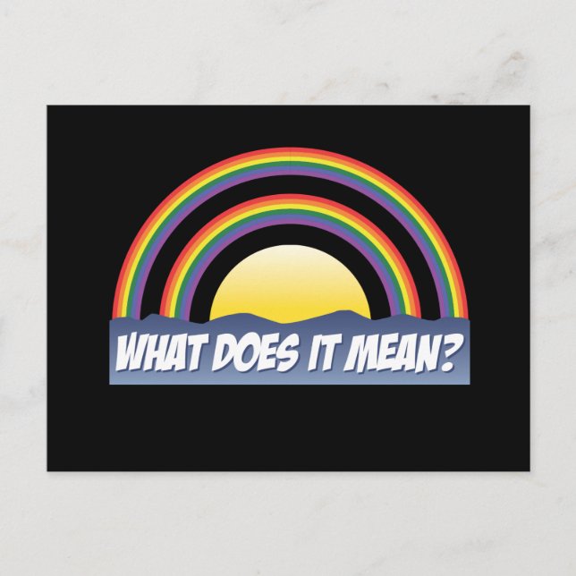 Double Rainbow Was Gemein? Postkarte (Vorderseite)