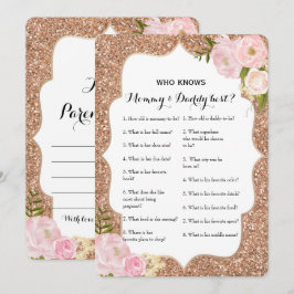 Double Side 2 Baby Shower Game - Beratung| Wer wei Einladung