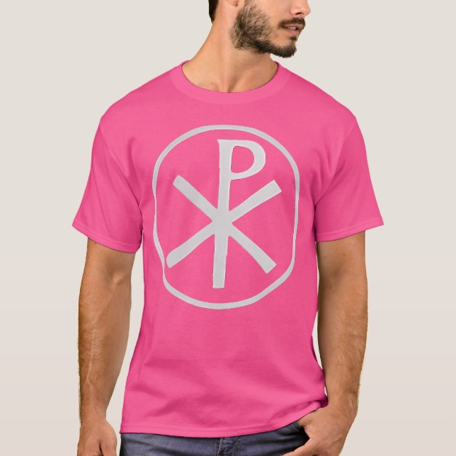Double Side Chi Rho Symbol Christliche T-Shirt (Vorderseite)