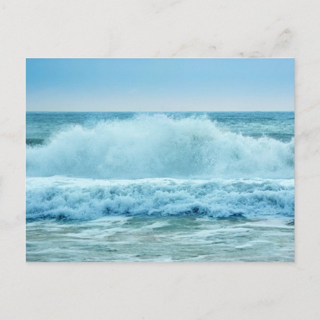 Double Side Ocean Wave Crashcard Postkarte (Rückseite)