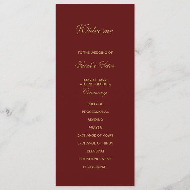 Double-side-Programm Weihnachtskarte Programm (Vorderseite)