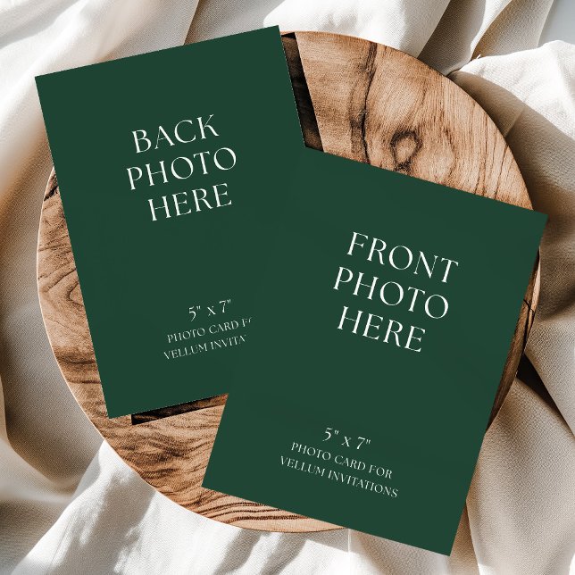 Double-Sided Photo Card for Vellum Wedding Invite Einladung (Von Creator hochgeladen)