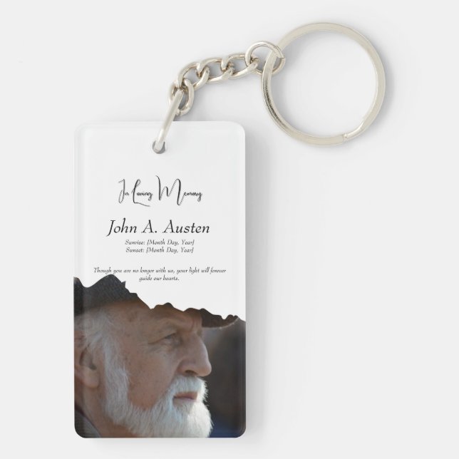 Double-Sided Rectangle Memorial Keychain (Dos)