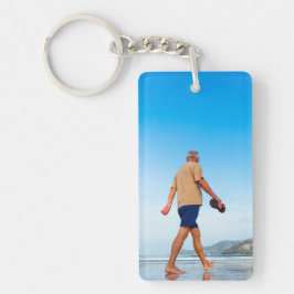 Double-Sided Rectangle Memorial Keychain Schlüsselanhänger