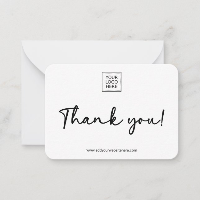 Double-Sided Small Business Packaging Insert  Mitteilungskarte (Vorderseite)