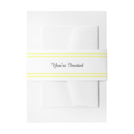 Double Soft Yellow Trim - Bauchband Einladungsbanderole