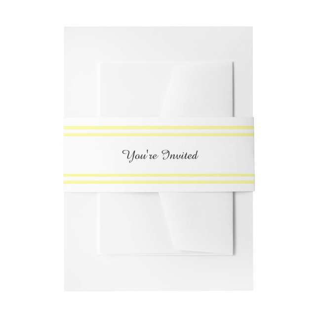 Double Soft Yellow Trim - Bauchband Einladungsbanderole (Vorderseite Beispiel)