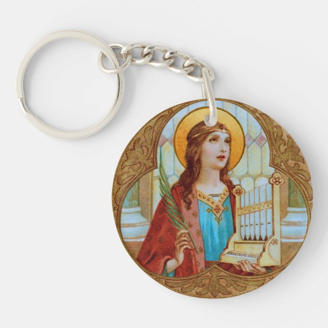 Double St. Cecilia of Rome (BK 003) Schlüsselanhänger (Vorderseite)