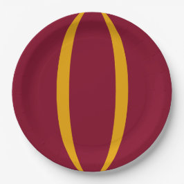 Double Stripe Custom Party Paper Plate Pappteller