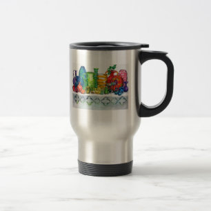 Double tasse d'arc-en-ciel