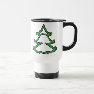 Double tasse de voyage d'arbre de vacances