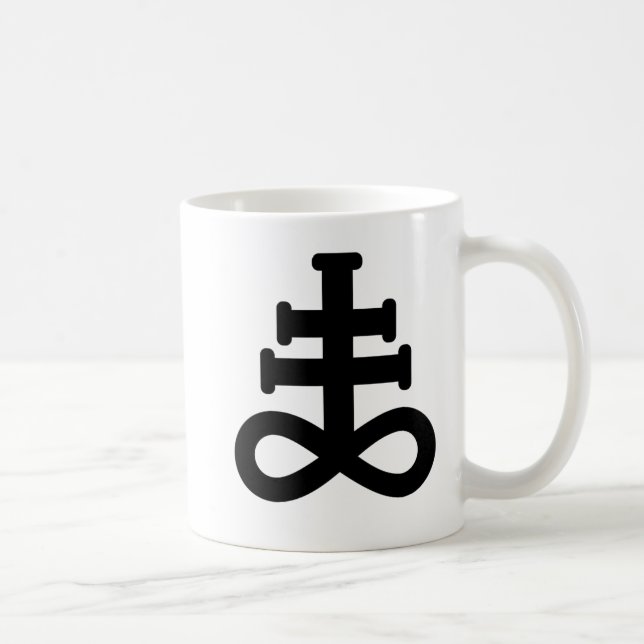 Double tasse noire de symbole de soufre (Droite)