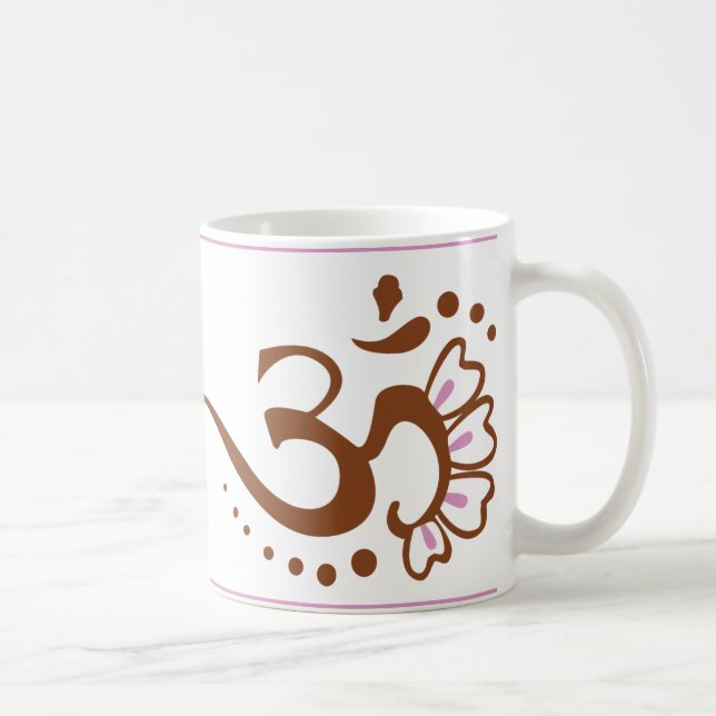 Double tasse rose de l'OM (Droite)