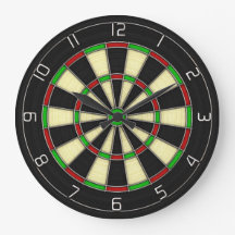 "Double Top" Classic Darts Dartboard Clock