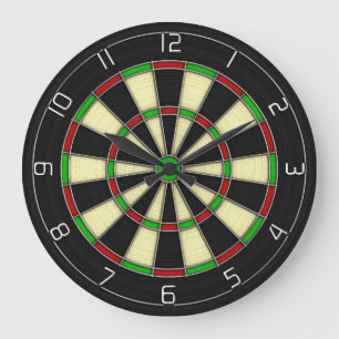 "Double Top" Classic Darts Dartboard Clock Große Wanduhr