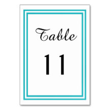 Double triage Turquoise - Carte de table