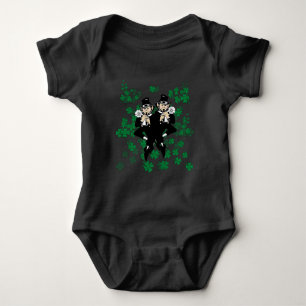 Double Trouble Lucky Irish Twins Baby Strampler