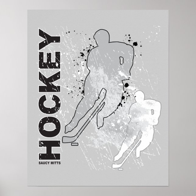 Double Vision Hockey Player (männlich) Poster (Vorne)