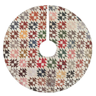 Double X Quilt Polyester Weihnachtsbaumdecke