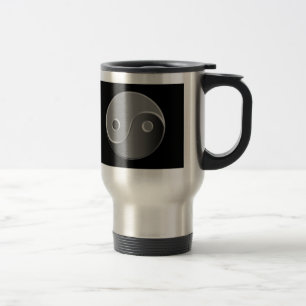 Double Yin Yang Aluminium Travel Mug Reisebecher