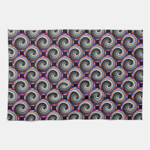 Double Yin Yang Spiral von Kenneth Yoncich Geschirrtuch