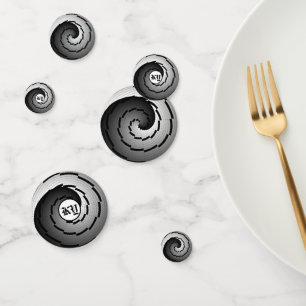 Double Yin Yang Spiral von Kenneth Yoncich Konfetti