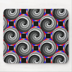 Double Yin Yang Spiral von Kenneth Yoncich Mousepad