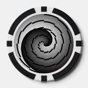 Double Yin Yang Spiral von Kenneth Yoncich Pokerchips