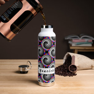 Double Yin Yang Spiral von Kenneth Yoncich Trinkflasche