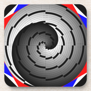 Double Yin Yang Spiral von Kenneth Yoncich Untersetzer